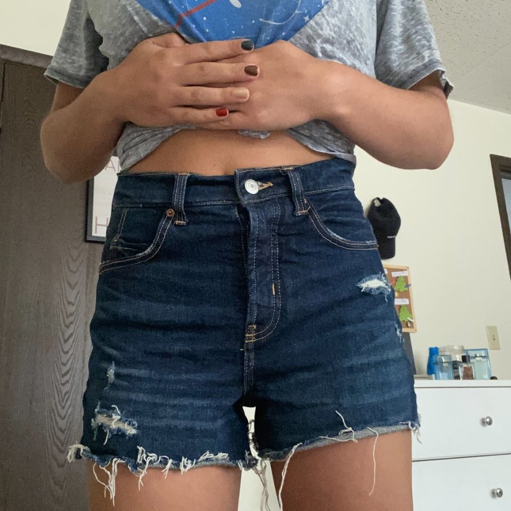 Distressed Jean Shorts